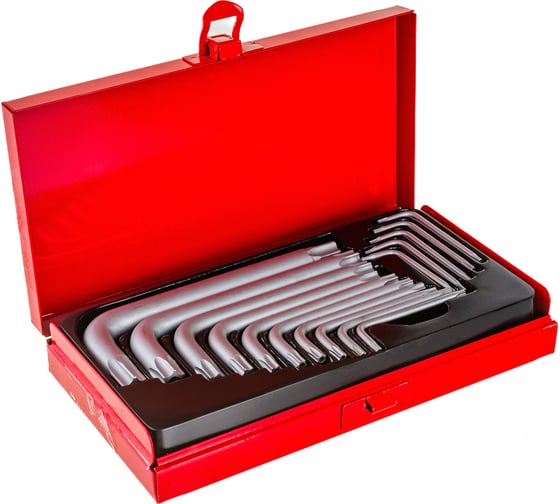 Изображение товара Набор ключей CUSTOR TORX TAMPER RESISTANT 15 предметов SP-7732