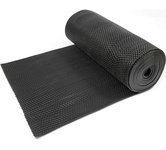 Изображение товара Коврик-дорожка SUNSTEP ПВХ, Zig-Zag, 5мм 0,9х12 м, черный 39-683