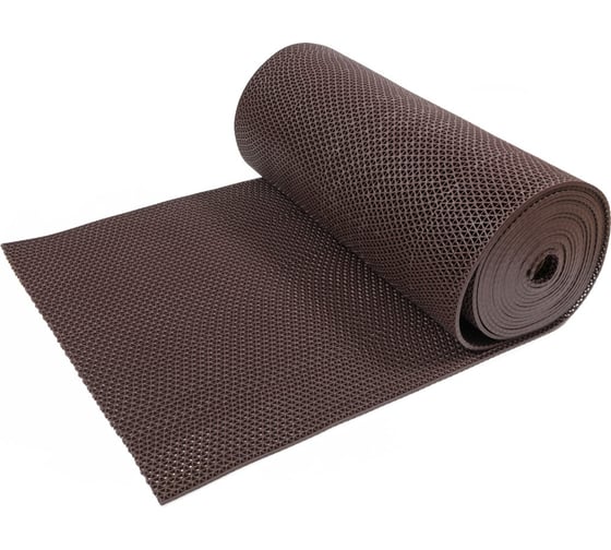 Изображение товара Коврик-дорожка SUNSTEP ПВХ, Zig-Zag, 5мм 0,9х12 м, коричневый 39-682