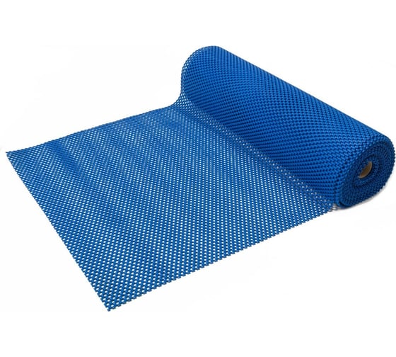 Изображение товара Коврик-дорожка SUNSTEP ПВХ, Цепочка 0,9х12 м, синий 39-636