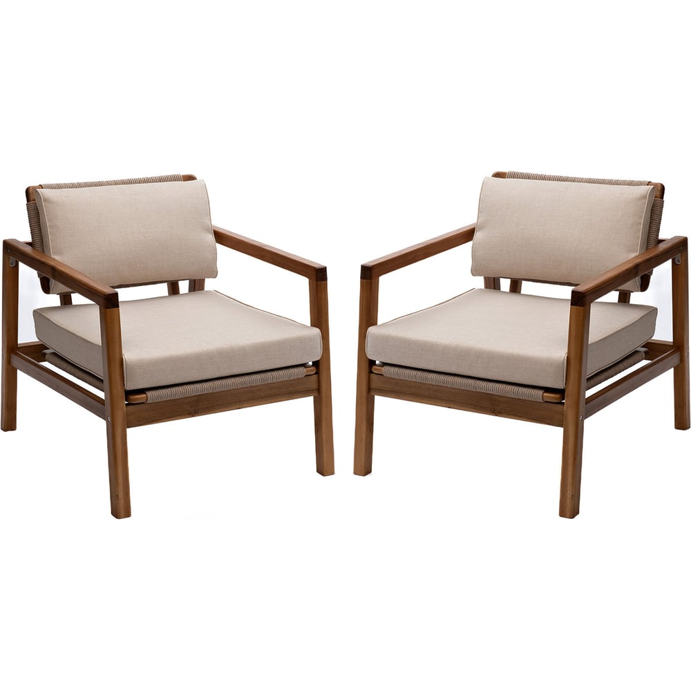 Изображение товара Кресло из акации Joygarden CALISTO с подушками 2 шт