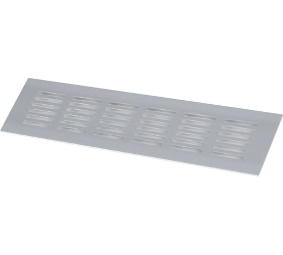 Изображение товара Решетка вентиляционная 250x60 мм, серебро, алюминий AKS 89601