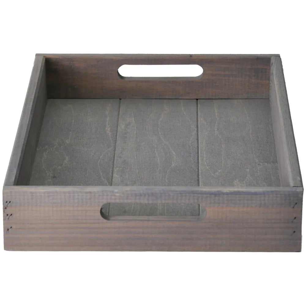 Изображение товара Деревянный поднос ДИПРИЗ 38x28 см в стиле рустик состаренный для кухни и постели