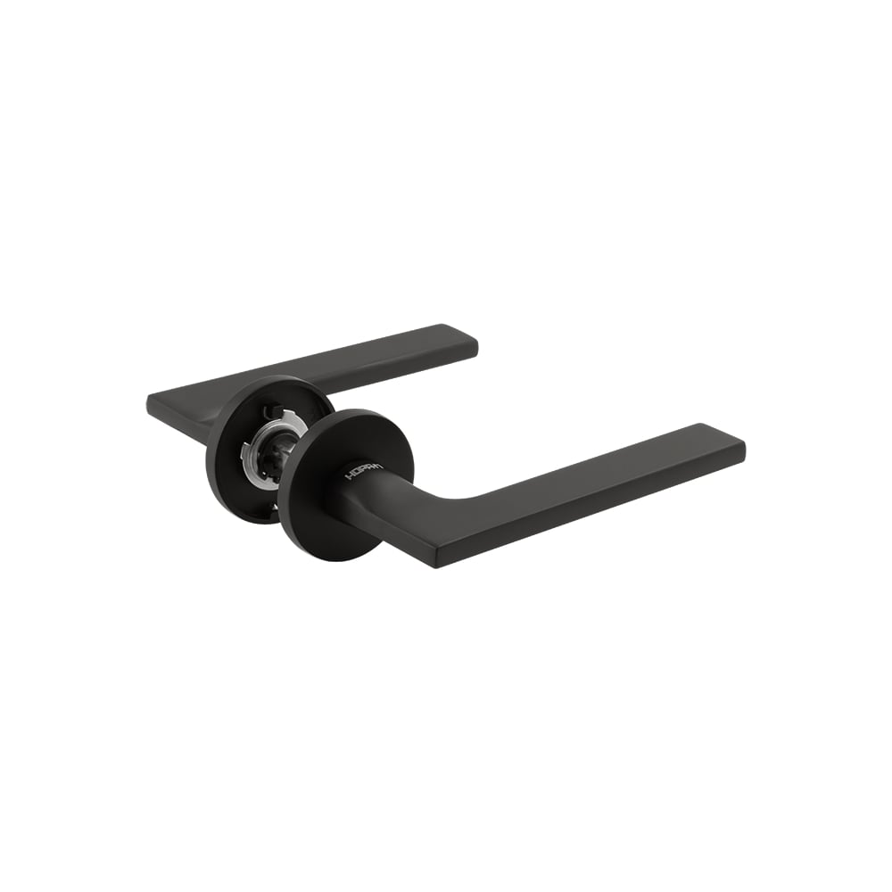 Изображение товара Дверная ручка НОРА-М Slim 138А черная для межкомнатных дверей
