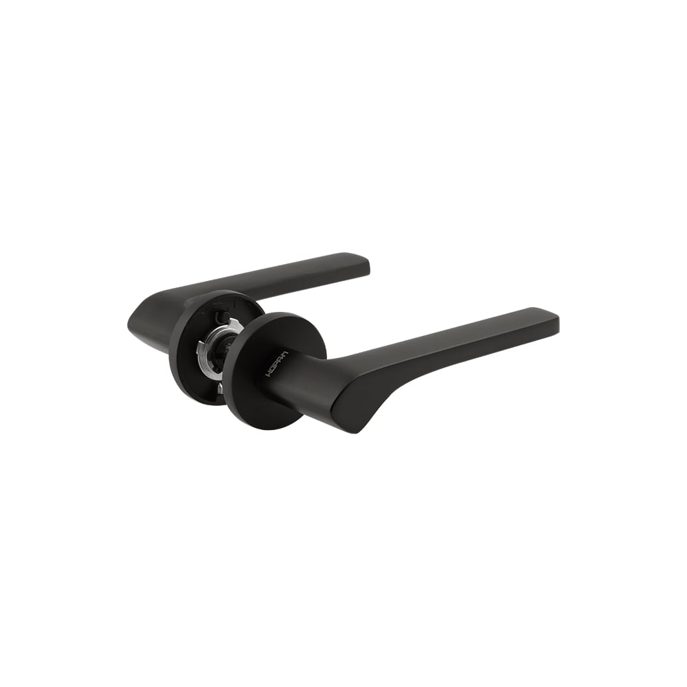 Изображение товара Дверная ручка НОРА-М Slim 137А черный для межкомнатных дверей, алюминий