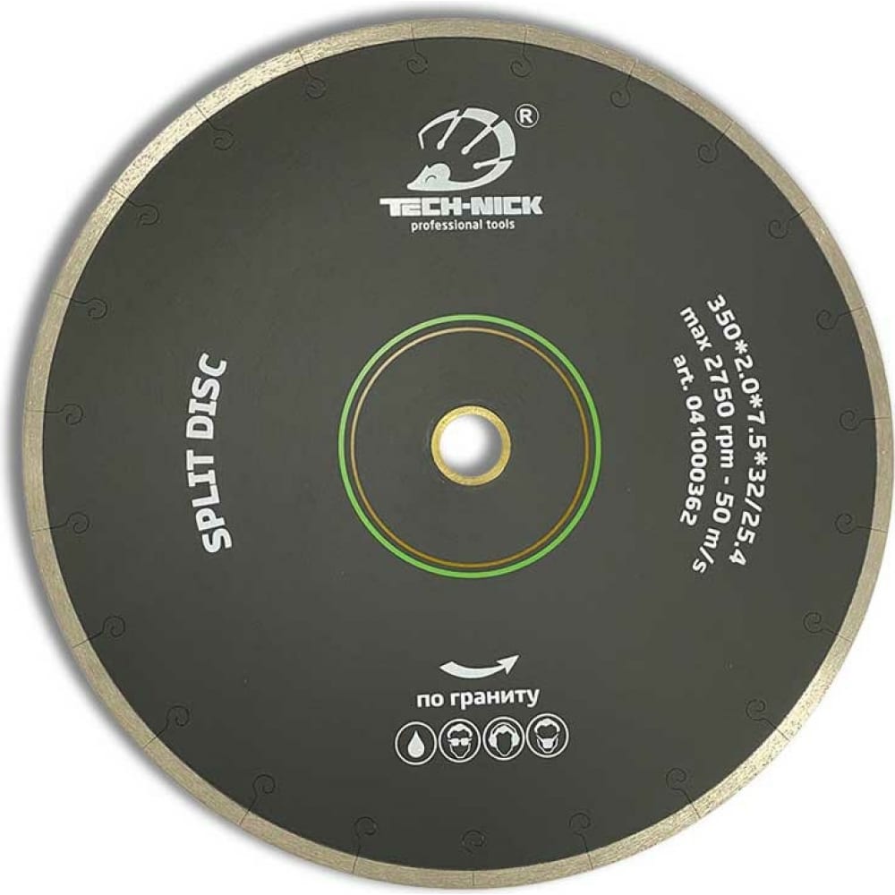 фото Диск алмазный сплошной по граниту split disc (350х32/25.4 мм) tech-nick 041000362