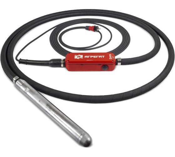 Изображение товара Глубинный высокочастотный вибратор АГРЕГАТ СТП 50 со встроенным преобразователем, 220/42 В, 7 м STP-50/42-7