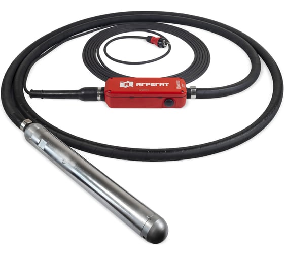 Изображение товара Глубинный высокочастотный вибратор АГРЕГАТ СТП 60 со встроенным преобразователем, 220/42 В, 7 м STP-60/42-7