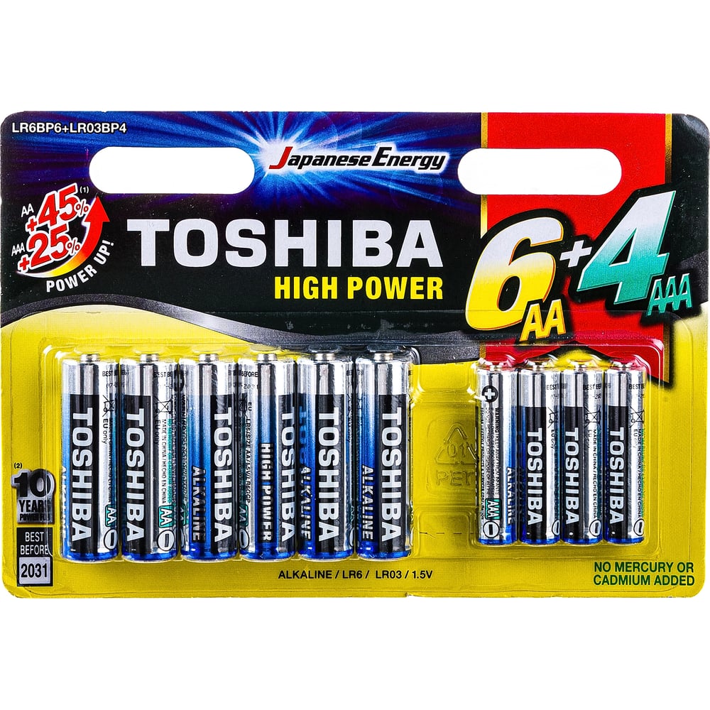 Алкалиновый элемент питания Toshiba элемент питания energizer maximum plus 841025 тип aaa lr03