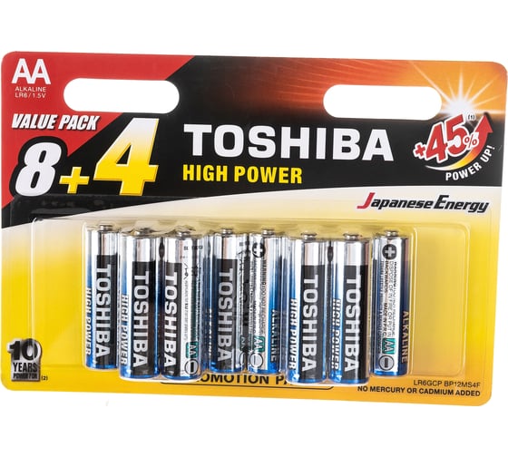Изображение товара Алкалиновый элемент питания Toshiba LR6 3453