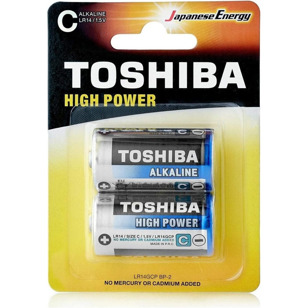Алкалиновый элемент питания Toshiba батарейка алкалиновая космос lr14 упаковка 2 шт