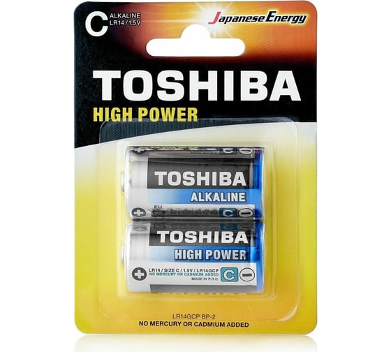 Изображение товара Элемент питания алкалиновый Toshiba LR14 2/card 2452