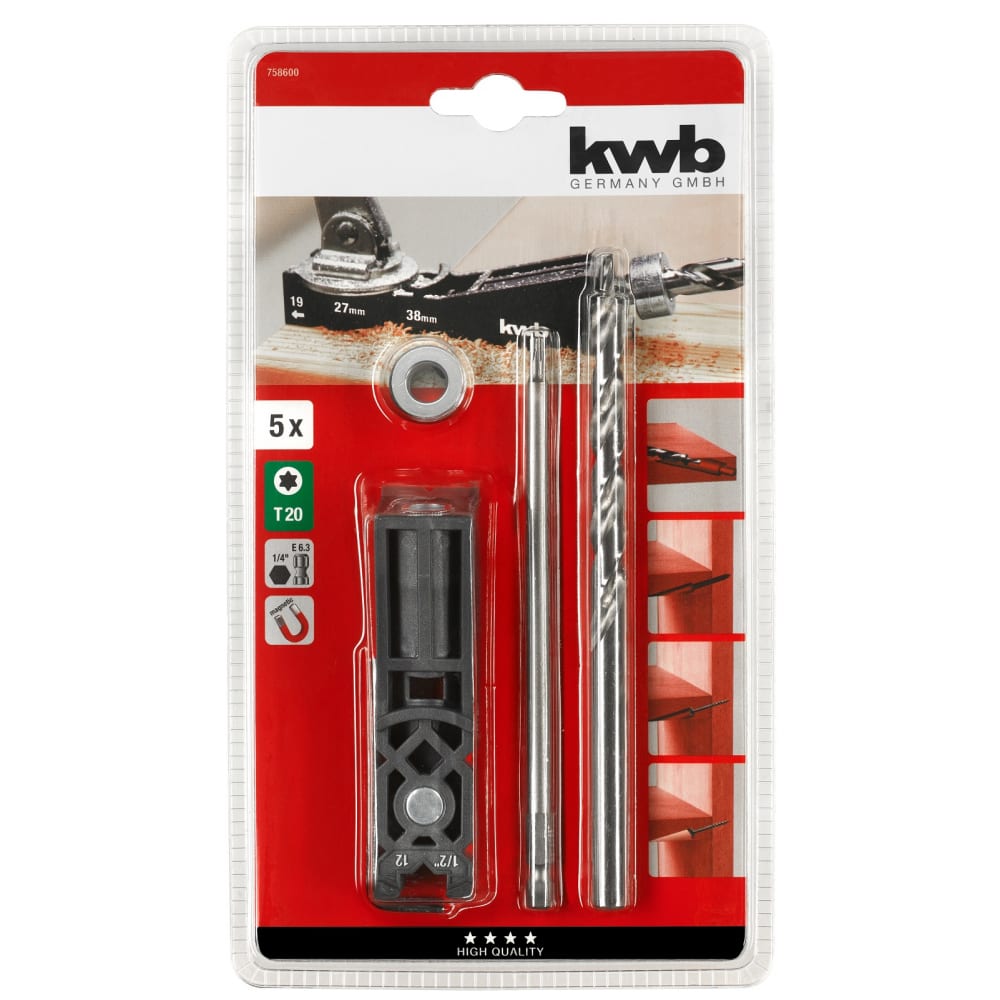 Приспособление-кондуктор для соединения саморезами KWB приспособление для соединения саморезами pocket hole tool kit uniq tool utj 002