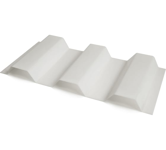 Изображение товара Профилированный монолитный поликарбонат МП/С-21 0.8 мм, 1800x1051 мм, ШК (20 молочный, 1UV) Novattro 4604638008061