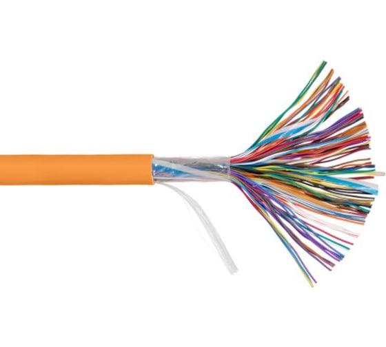 Изображение товара Кабель NIKOMAX U/UTP 50 пар, Кат.5 (Класс D), 100МГц, одножильный, BC (чистая медь), 24AWG (0,50мм), полимерный материал нг(А)-HF, внутренний, оранжевый, 305м - гарантия: 1 год NMC 2110C-50-OR