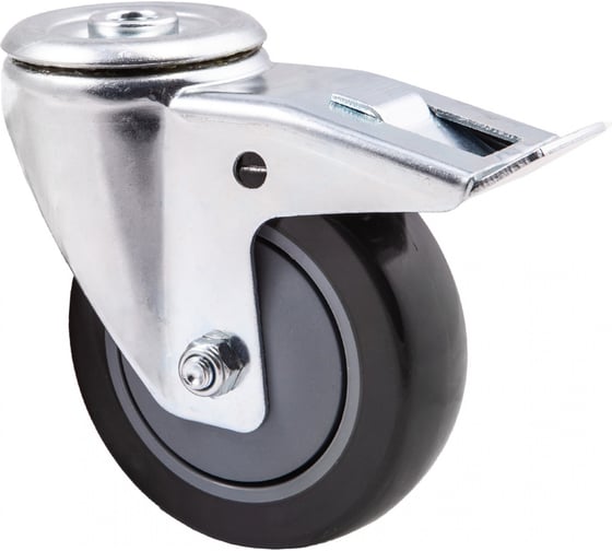 Изображение товара Колесо AKS диаметр 100 мм, с отверстием под винт, с тормозом 72169