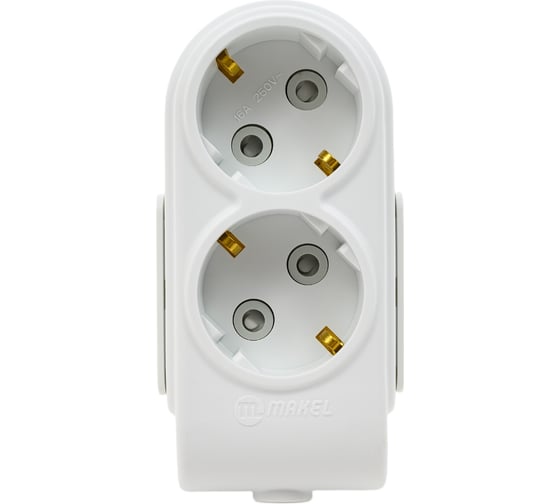 Изображение товара Колодка удлинителя Makel 2-м с заземлением защитные шторки N2210000