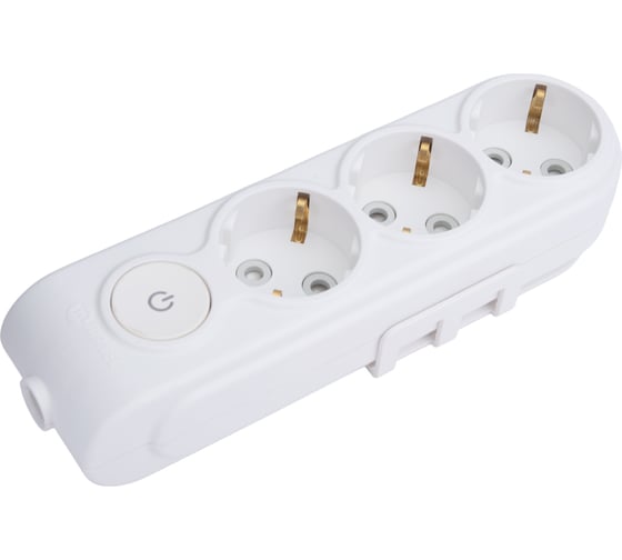 Изображение товара Колодка удлинителя Makel 3-м с заземлением защитные шторки с выключателем N3310000