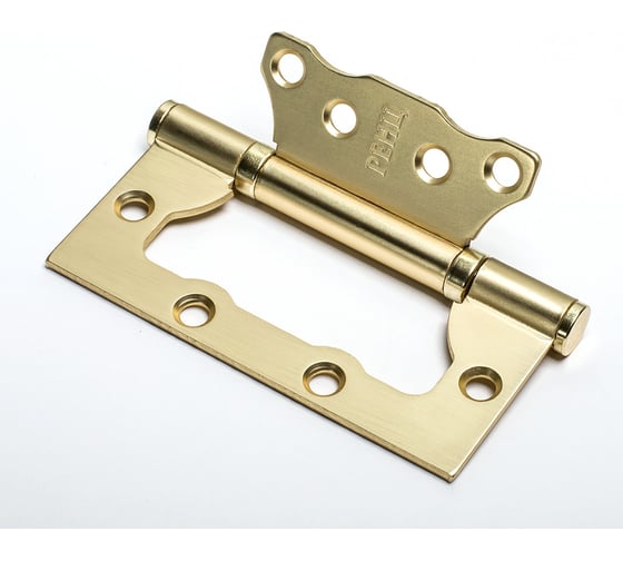 Изображение товара Петля стальная Ренц 100x75x2.5, 2 подшипника, б/колп., золото матовое сатинированное (без врезки) IN100-2BB FH SSG безВР (2шт)