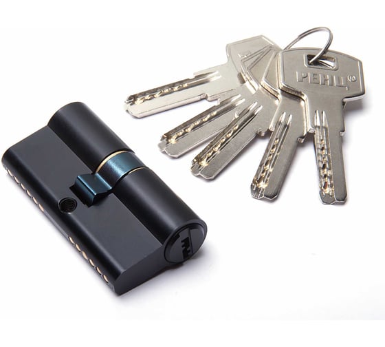 Изображение товара Цилиндр Ренц 60 мм, К-К, компьютерный ключ, черный INCC 60 Black