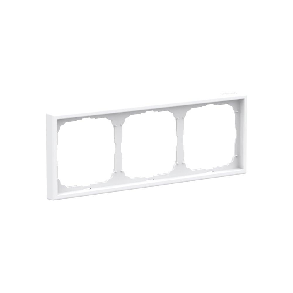 Изображение товара Рамка 3-постовая системы Electric ArtGallery Лотос GAL001303, АБС-пластик белая