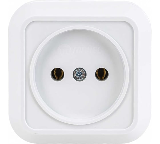 Изображение товара 1-местная Ррозетка Makel ОП 16А IP20 без заземления квадратная белая 45102