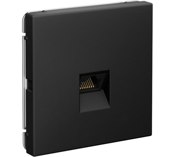 Изображение товара Розетка компьютерная RJ45 Systeme Electric ArtGallery, кат. 6A, механизм, Карбон, арт. GAL001086