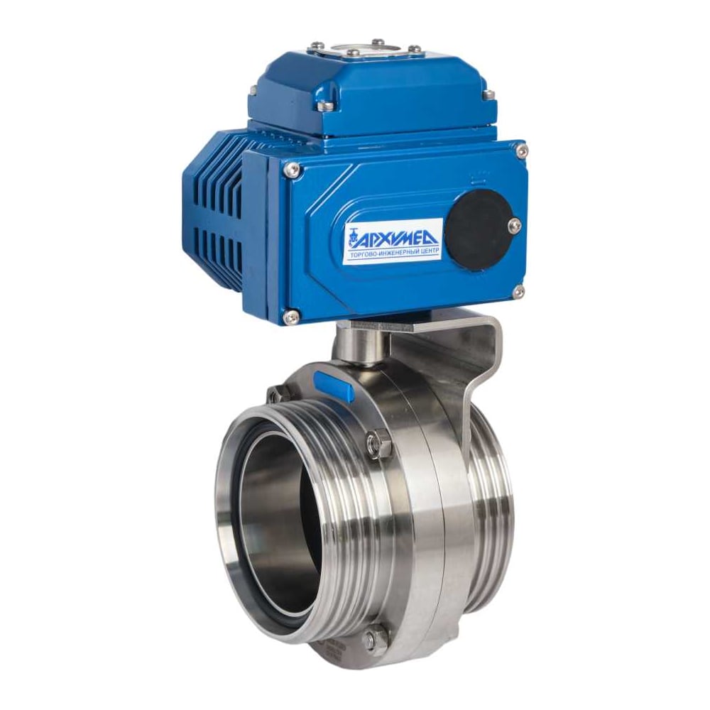 Изображение товара Дисковый затвор с электроприводом Архимед AN4303-050.24/DC 50 мм нержавеющая сталь