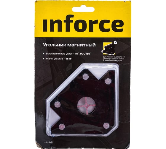 Изображение товара Угольник магнитный 45/90/135 градусов, 11 кг Inforce 11-01-661