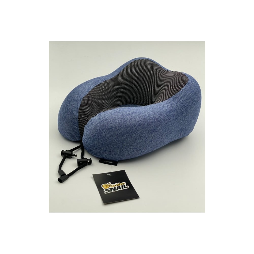 Изображение товара Подушка шейная для путешествий с эффектом памяти Golden Snail GS 0458-3 синий