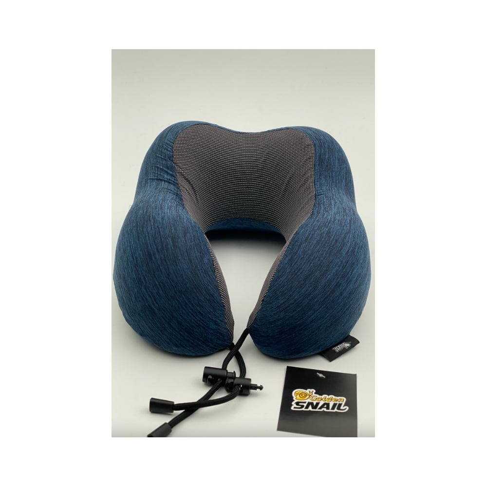Изображение товара Подушка шейная для путешествий с эффектом памяти Golden Snail GS 0458-2 темно-синий