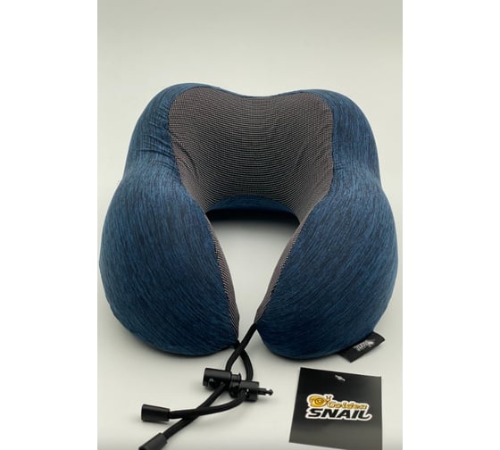 Изображение товара Подушка шейная для путешествий с эффектом памяти Golden Snail GS 0458-2 темно-синий