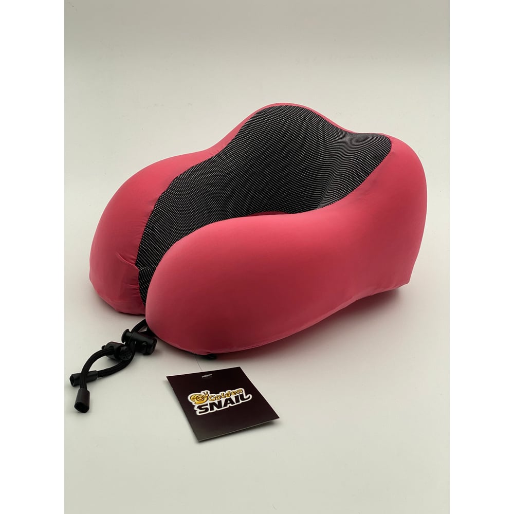 Изображение товара Подушка шейная для путешествий с эффектом памяти Golden Snail GS 0458-4 розовая