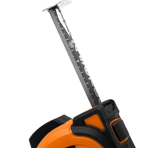 Изображение товара Стальная рулетка NEO TOOLS Super Black 7.5 м, 25 мм, автоблокировка, две кнопки остановки, магнит 67-244