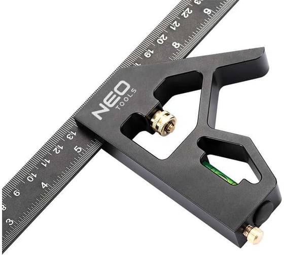 Изображение товара Угольник комбинированный, квадрат NEO TOOLS 30 см 72-127