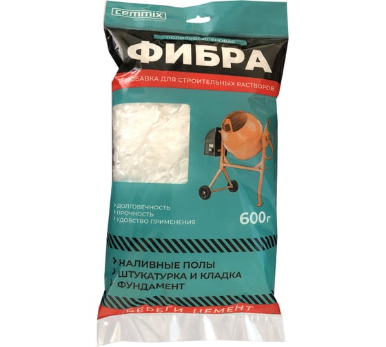 Изображение товара Полипропиленовая фибра CEMMIX Fibra, 600 г 560737