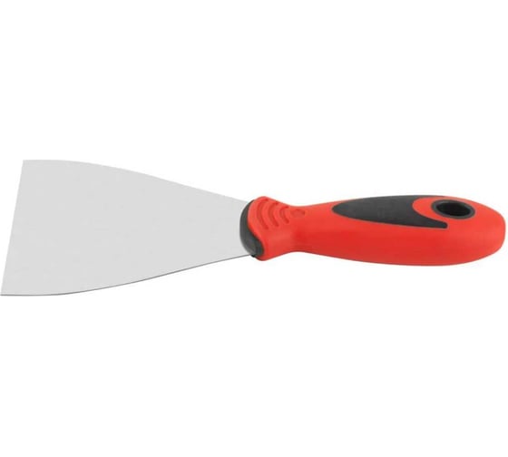 Изображение товара Шпатель КУРС нержавеющая сталь, прорезиненная ручка 100 мм 06714