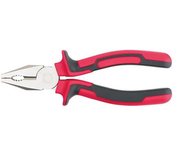 Изображение товара Плоскогубцы комбинированные КУРС Тренд двухцветные прорезиненные ручки, хром-никелевое покрытие, 160 мм 47564