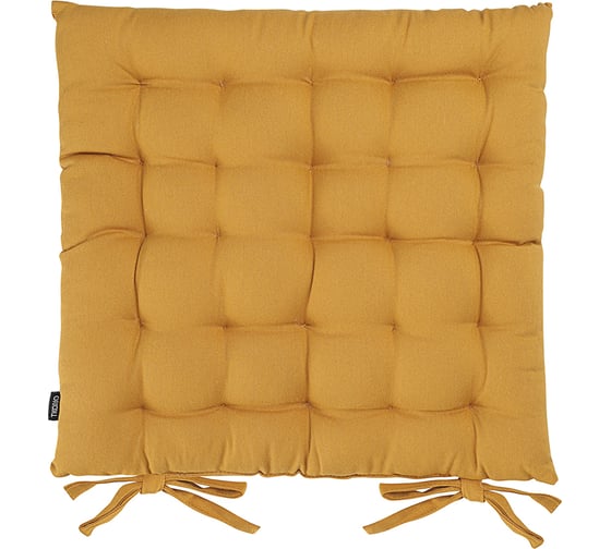 Изображение товара Подушка на стул Tkano коллекция Essential из хлопка цвета карри, 40x40 см TK24-CP0005