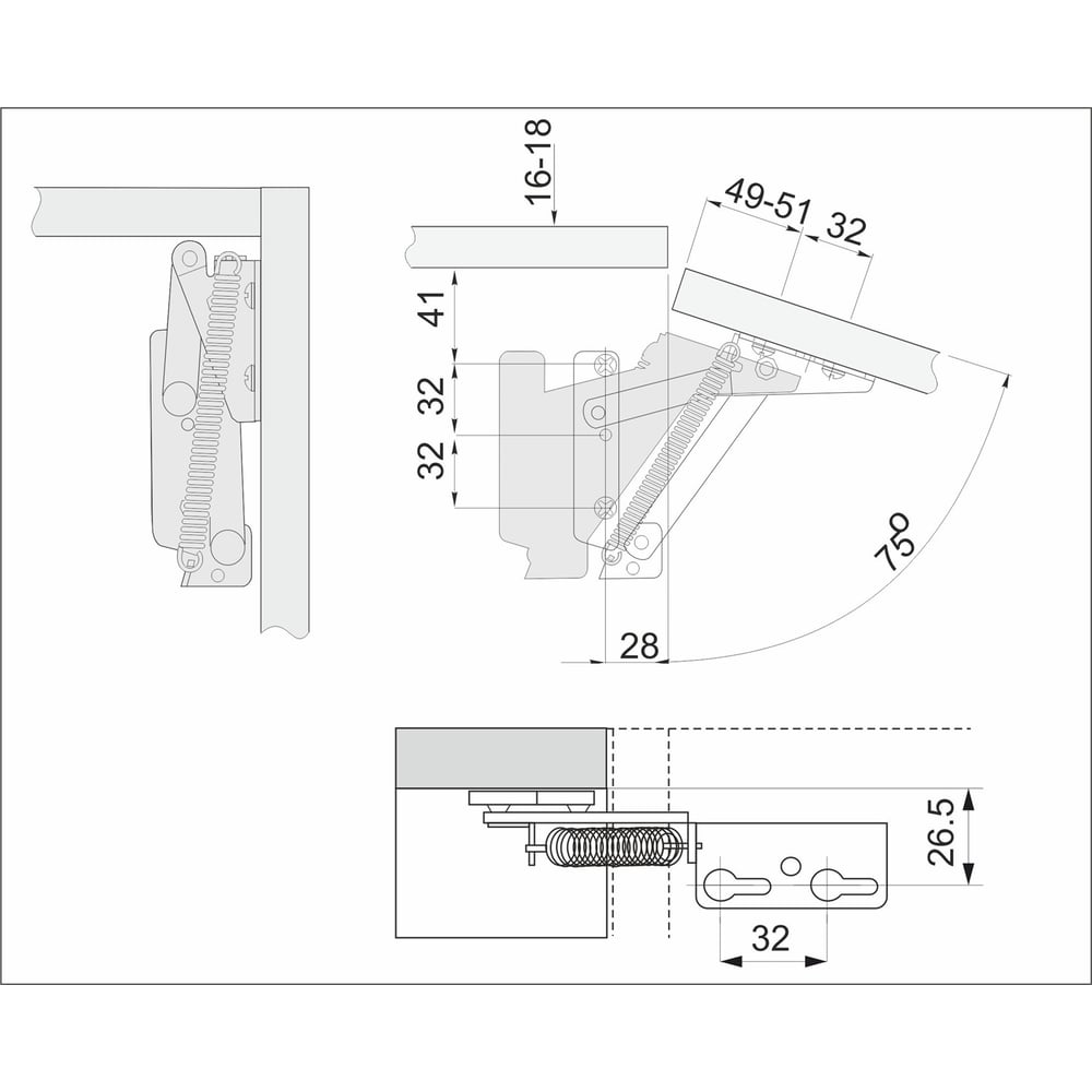 Изображение товара Верхний подъемный механизм AKS JUNIOR 13321 для монтажа строительных конструкций