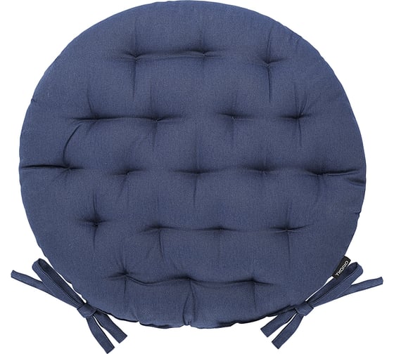 Изображение товара Подушка на стул Tkano коллекция Essential круглая, из хлопка темно-синего цвета, 40 см TK24-CP0011