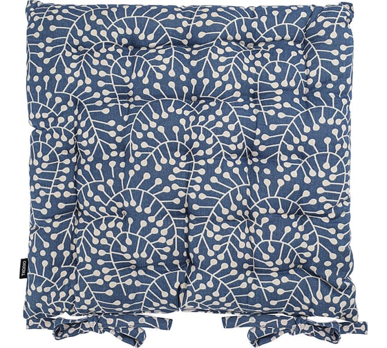 Изображение товара Подушка на стул Tkano коллекция Scandinavian touch темно-синего цвета с принтом Спелая Смородина, 40x40 см TK24-CP0006