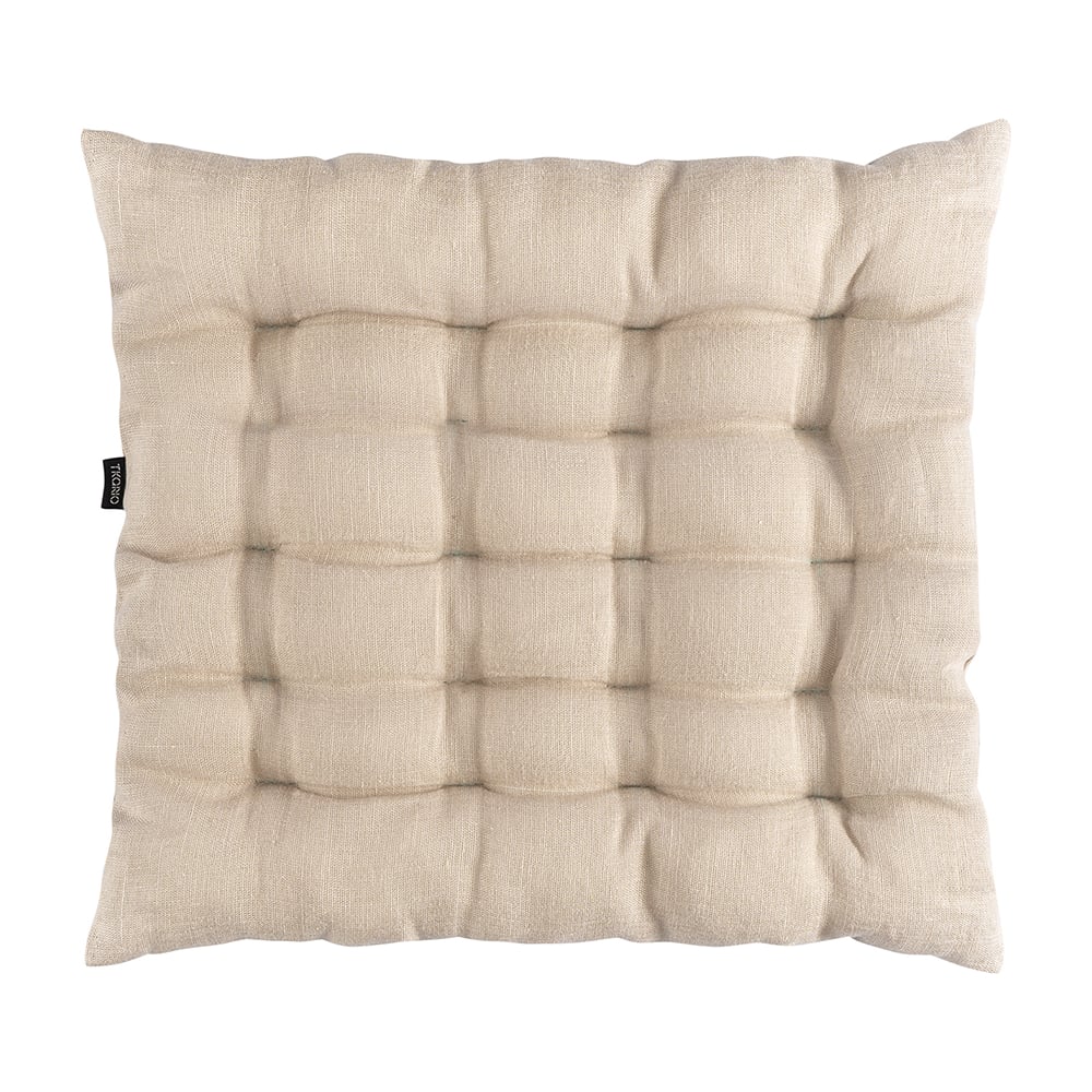 Подушка на стул Tkano коллекция Essential из стираного льна бежевого цвета, 40x40x4 см TK22-CP0004
