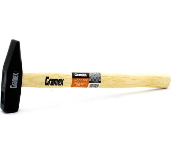 Изображение товара Молоток кованый Gramex 300 г, с деревянной ручкой (6/60) 005938