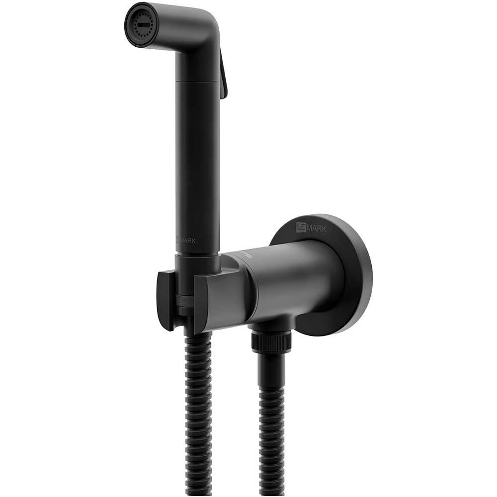 Изображение товара Встраиваемый смеситель с гигиеническим душем Lemark Соло LM7171BL черный