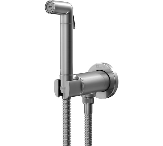 Изображение товара Смеситель с гигиеническим душем, встраиваемый Lemark Соло, графит LM7171GM