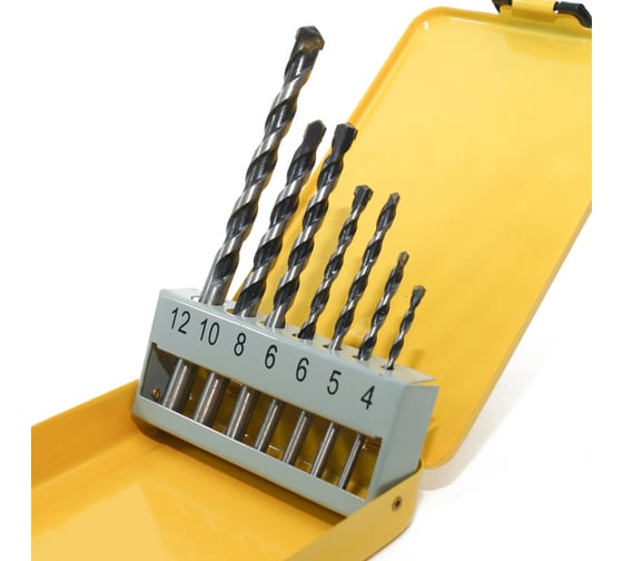 Изображение товара Набор сверл по бетону, 7 шт, 4-12 мм Pobedit 4450007