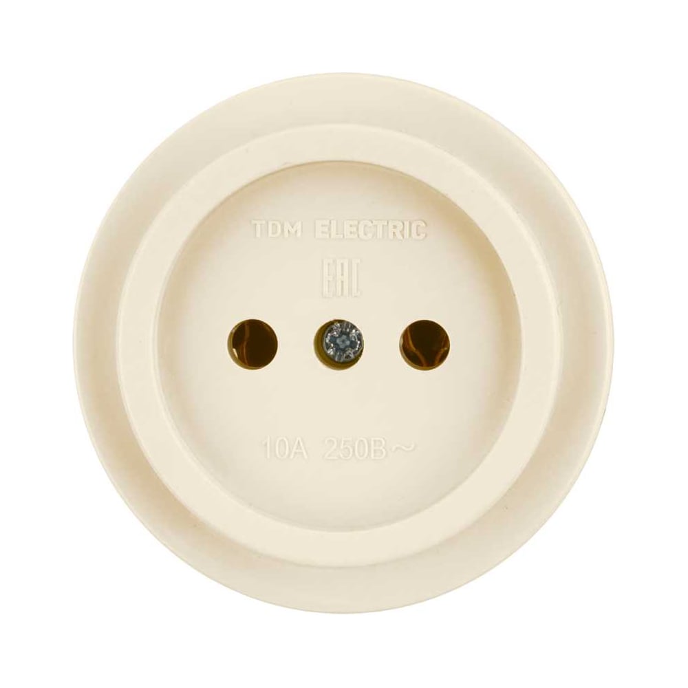Изображение товара Розетка 2П открытой установки TDM ELECTRIC IP20 слоновая кость серия Ретро