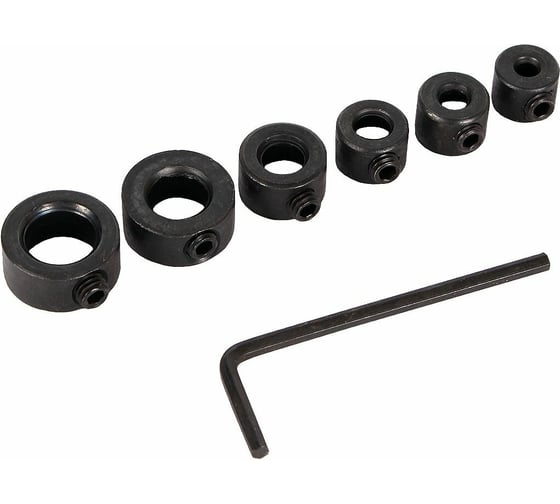 Изображение товара Стопперы для сверел 3, 4, 5, 6, 8, 10 мм, 6 шт КУРС 36426