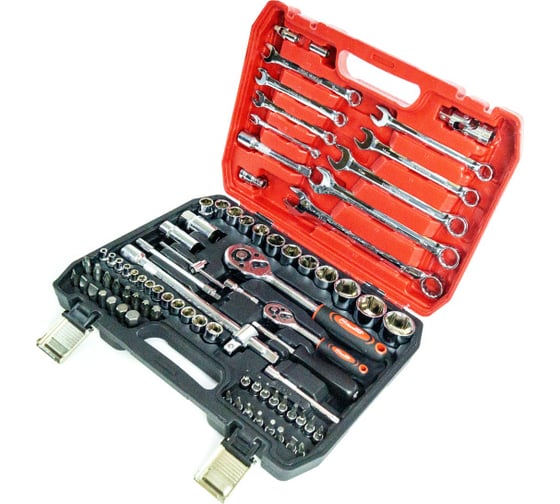 Изображение товара Набор слесарно-монтажный Политех Quality 1/4", 1/2", 82 предмета 2809617